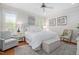 Serene bedroom with plush bedding, neutral tones, and natural light creating a relaxing retreat at 608 Derby Ct, Durham, NC 27707
