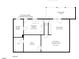 Basement floor plan featuring an office, recreation room, dining room, and covered patio at 6105 Bellow St, Raleigh, NC 27609