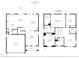 Detailed floor plan of the first and second floor showcasing the layout and dimensions of the home at 617 Conover Rd, Durham, NC 27703