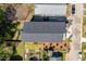 Aerial view of the backyard showcasing a well-maintained garden and private space at 732 Hopkins St, Durham, NC 27701