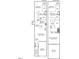 Detailed floor plan layout highlighting room dimensions and design, with a kitchen, balcony, and a two-car garage at 732 Hopkins St, Durham, NC 27701