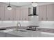 Modern kitchen features sleek cabinets, stainless steel appliances, and stylish pendant lighting at 732 Hopkins St, Durham, NC 27701