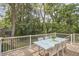 Inviting outdoor dining on a spacious deck surrounded by lush greenery at 1005 W Lenoir St, Raleigh, NC 27603