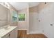 Bathroom featuring an updated vanity, sink, and walk-in shower at 104 Dilworth Ct, Cary, NC 27513