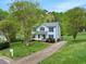Expansive lawn with a two-story home featuring blue shutters at 104 Dilworth Ct, Cary, NC 27513