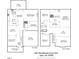 Detailed floor plan showcasing the layout of this two-story home, including room dimensions at 1127 Woodlands Creek Way, Apex, NC 27502