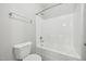 Neutral bathroom with toilet and tub shower combination at 1217 Neighborly Way, Morrisville, NC 27560