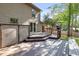The multi-level deck is great for outdoor entertaining, grilling, and relaxing at 1517 Laughridge Dr, Cary, NC 27511
