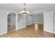 Dining area connects to the living room, kitchen, and stairway to upper level at 1517 Laughridge Dr, Cary, NC 27511