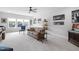 A large bonus room featuring carpet, a ceiling fan, and eclectic decor at 158 Sea Foam Dr, Raleigh, NC 27610