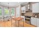 Eat-in kitchen area featuring stainless steel appliances, ample cabinetry, and natural light at 1601 Dairyland Rd, Chapel Hill, NC 27516