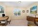 Office area with desk, chair, and window providing natural light at 162 Grey Elm Trl, Durham, NC 27713