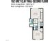 Detailed second-floor plan featuring two bedrooms and bathrooms at 162 Grey Elm Trl, Durham, NC 27713