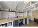 Interior of shed with bar area and shelves at 205 W Moore St, Apex, NC 27502