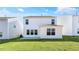 Backyard with patio and grassy area at 270 Palm Dr, Sanford, NC 27330