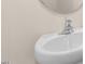 Close up of the clean, white, modern bathroom sink at 270 Palm Dr, Sanford, NC 27330