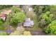Aerial view of home nestled among lush trees and greenery at 323 Coral Ave, Goldston, NC 27252