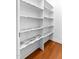 Functional walk-in closet with custom shelving offering ample storage at 40 Holden Ct, Youngsville, NC 27596