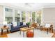 Bright living room with large windows, comfortable seating, and a decorative rug at 507 Presque Isle Ln # Bldg 500, Chapel Hill, NC 27514