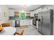 Modern kitchen features stainless steel appliances, white cabinetry, and open shelving at 513 Hugo St, Durham, NC 27704