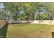 Fenced backyard with lush green grass at 619 Ray St, Selma, NC 27576