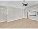 Spacious living room featuring hardwood floors and neutral paint color at 619 Ray St, Selma, NC 27576
