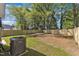 View of the home's private, fenced-in backyard, perfect for entertaining or relaxing at 621 Ray St, Selma, NC 27576