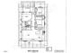 Blueprint displaying the layout of the first floor, including the living room, kitchen, bedrooms, and bathrooms at 81 Pond View Ct, Rocky Mount, NC 27801