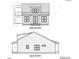Blueprint of the home showcasing the front elevation, design, and architectural details at 81 Pond View Ct, Rocky Mount, NC 27801