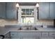 Kitchen stainless steel sink beneath window offers bright work space at 926 Allister Rd, Durham, NC 27703
