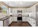 Modern kitchen features white cabinets, stainless steel appliances, and a dark countertop at 95 Torrington Ave, Franklinton, NC 27525