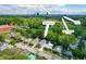 Aerial view of 1023 Kent St with distances to the American Tobacco Campus, DPAC, and Durham Bulls Park at 1023 Kent St, Durham, NC 27707