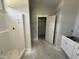 An unfinished bathroom with a shower at 107 Tee Dr, Selma, NC 27576