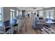 Spacious clubhouse with modern flooring, sleek furniture, and a well-equipped kitchenette and dining area at 1075 Fairhaven Dr # 51, Mebane, NC 27302