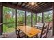 Inviting back porch with outdoor furniture offering scenic views of the lush backyard and surrounding greenery at 1403 Vickers Ave, Durham, NC 27707