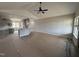 Spacious living area with fireplace open to the kitchen for easy entertaining at 152 Royal Ave, Selma, NC 27576