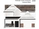 A color scheme shows the coordinated color palette for a home's exterior at 160 Steel Springs Ln # 45, Angier, NC 27501