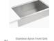 Stainless steel apron front sink at 160 Steel Springs Ln # 45, Angier, NC 27501