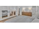Bright bedroom with hardwood floors, dresser, and closet with sliding mirrored doors at 1623 Alicary Ct, Cary, NC 27511