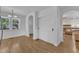 Neutral dining area with hardwood floors and neutral paint at 1623 Alicary Ct, Cary, NC 27511