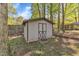 Well-maintained storage shed in the backyard, providing practical storage space at 1623 Alicary Ct, Cary, NC 27511