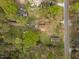 Aerial view of the property showcasing the house, road, surrounding greenery, and the neighborhood at 1823 E Geer St, Durham, NC 27704