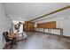 Basement view with concrete floors and exposed ductwork, showcasing potential for customization at 1823 E Geer St, Durham, NC 27704