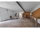 Basement view with concrete floors and exposed ductwork, showcasing potential for customization at 1823 E Geer St, Durham, NC 27704