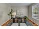 Cozy office space featuring hardwood floors and a serene window view at 2002 Patapsco Dr, Apex, NC 27523