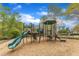 A playground with slides, climbing equipment, and protective mulch ground cover at 2002 Patapsco Dr, Apex, NC 27523