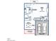 Main level floor plan with kitchen, Gathering room, dining area, and two car garage at 2012 Longmont Dr, Wake Forest, NC 27587