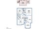 Second floor layout with 4 bedrooms, 2 bathrooms, laundry room, and loft at 2012 Longmont Dr, Wake Forest, NC 27587