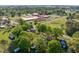 Aerial shot of the neighborhood with a school nearby, showcasing community at 206 Mansfield Dr, Broadway, NC 27505