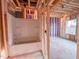Rough bathroom construction with bathtub installed, awaiting the finishing of the house at 221 Pond View Ct # 9, Fuquay Varina, NC 27526